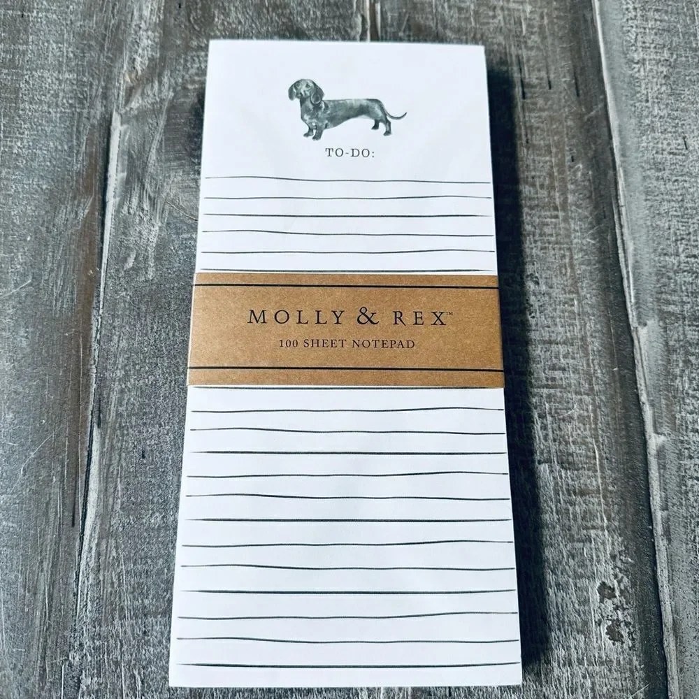 Dachshund Notepad Dog To Do List Magnet Back